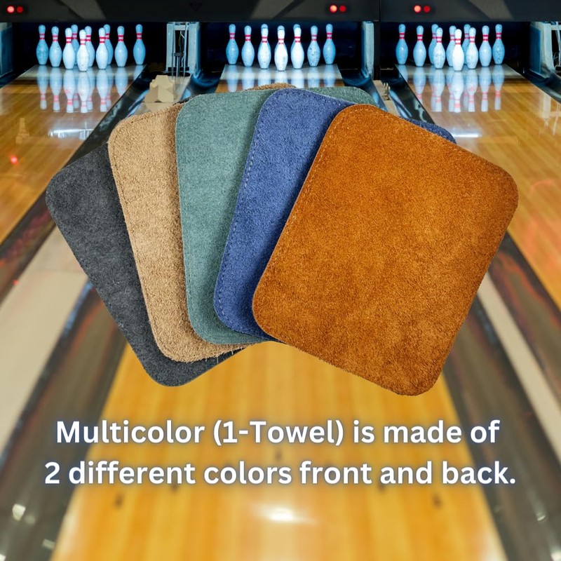 STRIKECLUB Bowling Ball Shammy Towel | Dual Sides Leather Bowling