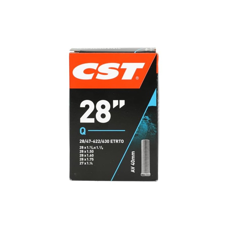 CST Postbox Black 28 x 1 1/8 Bicycle Inner Tube