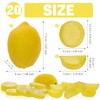 Woration 20 Pack Simulation Lemon & Slices Blocks Set, Artificial