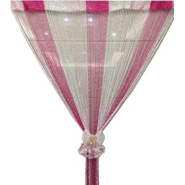 ave split Decorative Door String Curtain Wall Panel Fringe Window Room Blind Divider Tassel Screen Home 100cm*200cm (#018331)