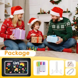 Looklight List DIY LED Note Board with Colours, LED Painting Board Children, Dimmable USB Board with Switch, Wipe-Clean, Includes 7 Highlighters, for Souvenir, Birthday, Office, Business, Gift