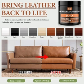 Leather Recoloring Balm Leather Color Restorer Scratch Repair Leather Paint for Furniture Couches Car Seats Shoes Bags Leather Dye and Restorer Restores Faded and Scratched Leather-TAN