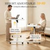 Overbed Table with 4 Wheels - Height Adjustable Hospital Table