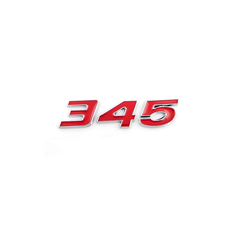 2Pcs 345 Emblems 3D Nameplate Premium Car Badge Decal Replatement