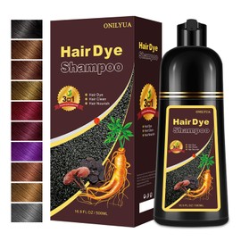 Dark Wine Red Hair Dye, Hair Dye Shampoo, Hair Color Shampoo for Men and Women, 3 in 1 Hair Dye Shampoo 16.9 Floz, Safe and Natural Shampoo Para Canas (Dark Wine Red)