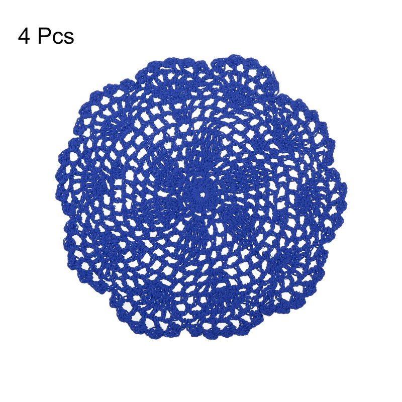sourcing map Crochet Doilies, 4Pcs 8" - Handmade Crochet Cotton