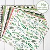 Whaline Floral Pattern Paper Pink Flower Greenery Scrapbook Paper Double-Sided