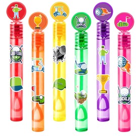 24PCS Golf Bubble Wands with 96PCS Stickers - Party Favor for Goodie Bags, Pinata Stuffers, Mini Bubble Bulk Birthday Supplies, Toys Gifts, Class Prizes for Toddlers, Boys & Girls