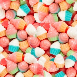 Bayside Candy 3d Gummy Cupcakes - Rainbow Gummy Candy - Cupcake Gummies - 2LB