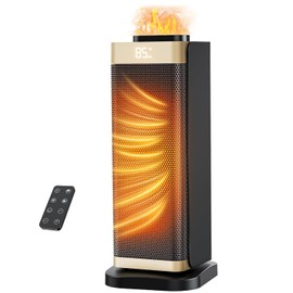 Space Heaters for Indoor Use, Staholz Portable Space Heater with Humidifier/Ambient Light, Family-Safe Electric Heaters with Thermostat,12H Timer,70° Oscillation,Ultra-Quiet for Home Office(GD)