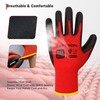 Safety Work Gloves PU Coated, 12 Pairs Seamless Knit Gloves