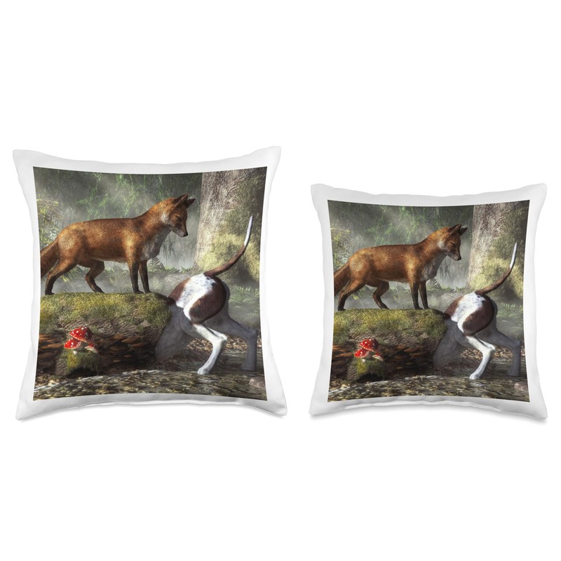 Outfoxed Throw Pillow