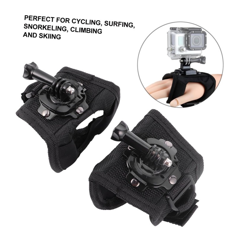 Operitacx 2pcs Rotating Wrist Strap Mount Compatible with Gopro Black