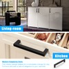 KNOBWELL 10 Pack 5" Matte Black Modern Cabinet Handles Stainless