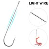 Dr.Fish 100 Pack Aberdeen Hooks Extra Long Shank Hooks Light