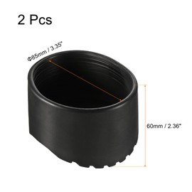 MECCANIXITY Ladder Non-Slip Feet Mat 85mm ID Rubber Round Telescopic Ladder Accessories Pad Cover Cushion for Ladder Protection Black Pack of 2