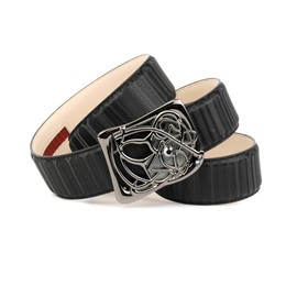 Anthoni Crown Women's Leather Belt - Denim belt with designer clasp 90