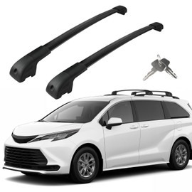 Roof Rack Cross Bars Compatible with Toyota Sienna 2011-2020, Adjustable Aluminum Heavy Duty 300 LBS Anti-Theft Lock Cargo Carrier Rooftop Crossbar Accessories for Bike, Basket, Snowboard, Luggage