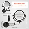 GURUN 8.5" Plug-in Magnifying Makeup Mirror with 3 Tones LED