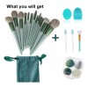 Set 22 brochas de maquillaje profesionales Patakkalepatakkale 22pz color verde