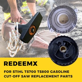 REDEEMX 4224 190 0600 Pull Start Cord Recoil Starter Rope Rotor Rewind Spring Pawl Repair Kit Compatible with Stihl TS700 TS800 Gasoline Cut Saw Part 4224 190 1001