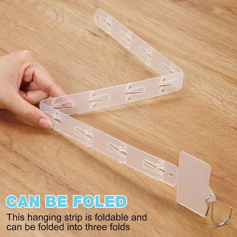 8 Pack Station Hanging Strips Plastic Display Merchandise Strip with