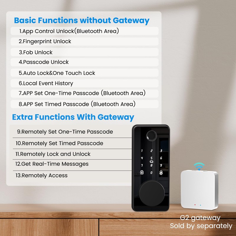 Keyless Entry Door Lock, Smart Door Lock, Smart Deadbolt Lock
