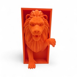 Lions End Bookend Book Nook – Mystical Bookshelf Insert Decor | Lion’s Awakening Themed Mini Diorama | Unique Fantasy Home Library Display
