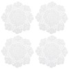 kilofly Crochet Cotton Lace Table Placemats Doilies Value Pack, 4pc,