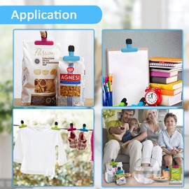 Netume Bag Clips, Pack of 9 Large Plastic Sealing Clips for Bags, Colour Bags Clips/Closure Clips, Clips for Opened Snack Bags, Coffee, Protect Against Odour Loss, Keep Fresh