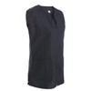 Womens Sleeveless White Black Work Uniform Kasaca, black