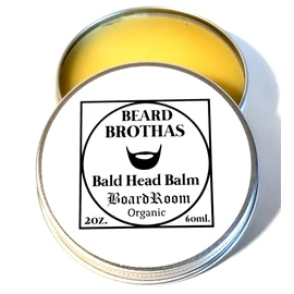 Bald Head Moisturizer. Soothes and Conditions the Scalp. Creamy Balm Gives Scalp a Youthful Appearance with 24 Hour Protection. Board Room Scent.