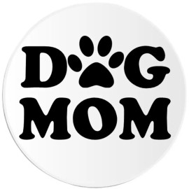 Kiwi Gifts Dog Mom - Circle Sticker Decal 3 Inch - Mother's Day Pet Lover