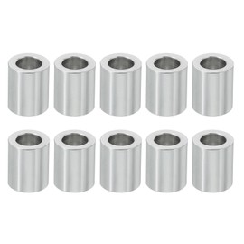 PATIKIL M6 Aluminum Spacers, 10 Pcs Metal Spacer Aluminum 6.2mm ID x 10mm OD x 12mm L Aluminum Spacer Screw Standoff Round for 1/4" or M6 Screw Bolts