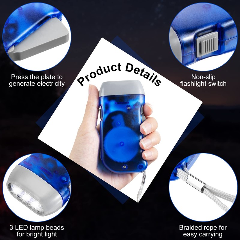 Treela 36 Pcs Hand Crank Flashlights Operation Christmas Bulk Items