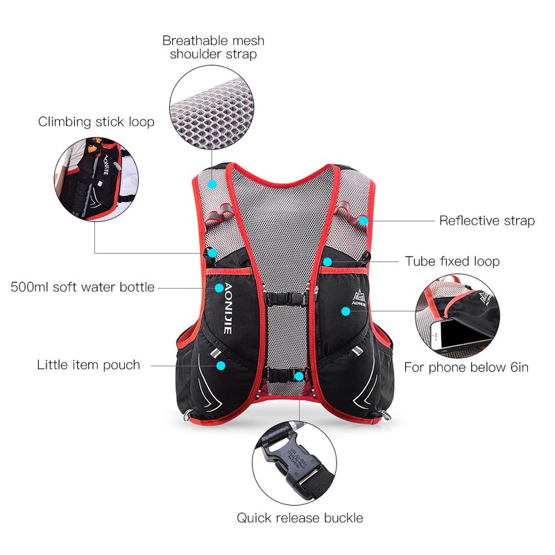 [通拓商品]AONIJIE 5L Hydration Vest Water Bladder Backpack Outdoor Hiking Running