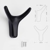 Tread star Pack of 5 Coat Hooks, Double Wall Hooks,