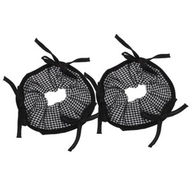 Ipetboom 2pcs Checkered Scrunchies Hair Ties with Bow Knot Design for Women Stylish Nonslip Holders for Daily Formal Wear Elegant Ribbon Material