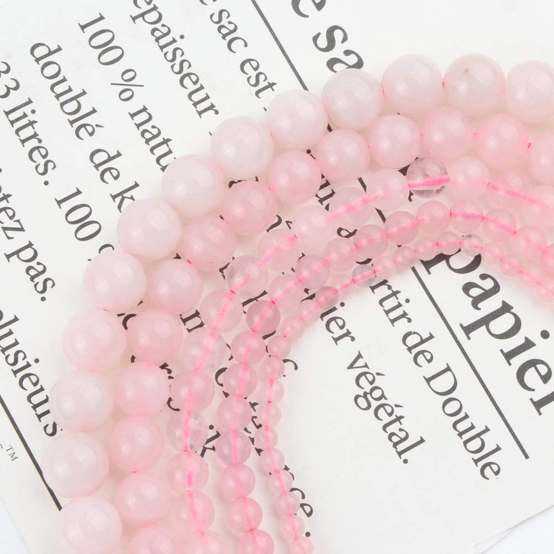 35pcs 10mm Natural Stone Beads Rose Quartz Beads Crystal Gemstone