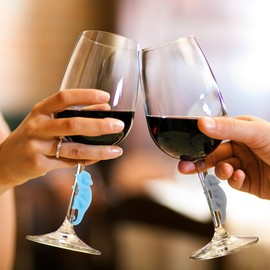 Hemoton 6Pcs Silicone Wine Glass Charms Markers,Wine Glass Charms Tags,Gecko Drink Identifiers for Cocktails Martinis Party Decoration