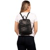 Lady Conceal Unisex Concealed Carry Jayden Leather Backpack with Hidden