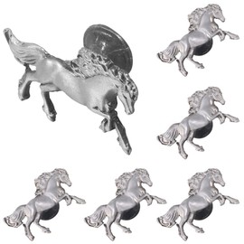 LLHDKF 6 Pcs Horse Shape Knob Door Handle Cabinet Drawer Cupboard Pull Dresser Single Hole Knobs Handles for Kitchen Furniture Cabinet Wardrobe Cupboard