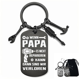 Father's Day Gift for Dad, Stepdad Bonus Dad, Keyring Dad Gift, Birthday Father's Day, Men's Day Gifts, Dad Day Gift, Father-in-law Gifts, Small Items for Father's Day, black