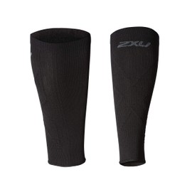 2XU Unisex X Compression Calf Guards - for Lower Leg Support & Recovery - Black/Black X-Large