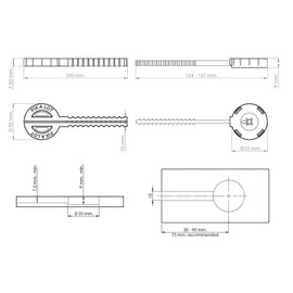 Gedotec Table Top Connector Plastic for Screwing On FIX-A-LOT One Piece | Pack of 4 - Table Connector for Screwing | Furniture Connector with Height: 9 mm | Connection Fitting for Tables and Furniture Benches