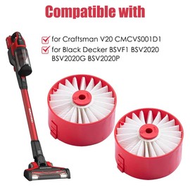 ECOMAID 4 Pack N858184 Hepa Filters Compatible with Craftsman V20 Cordless Stick Vacuum CMCVS001D1, for Black & Decker BSVF1 BSV2020 BSV2020G BSV2020P Vacuum Cleaner