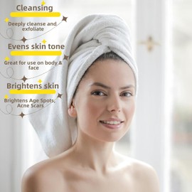 Kojic Acid Soap for Hyperpigmentation, Kojic Acid and Turmeric Brightening Face Orange Soap Bar, Organic Turmeric Soap Bar for Face & Body Cleansing, Helps Reduce Dark Spot.Includes 2 Bars