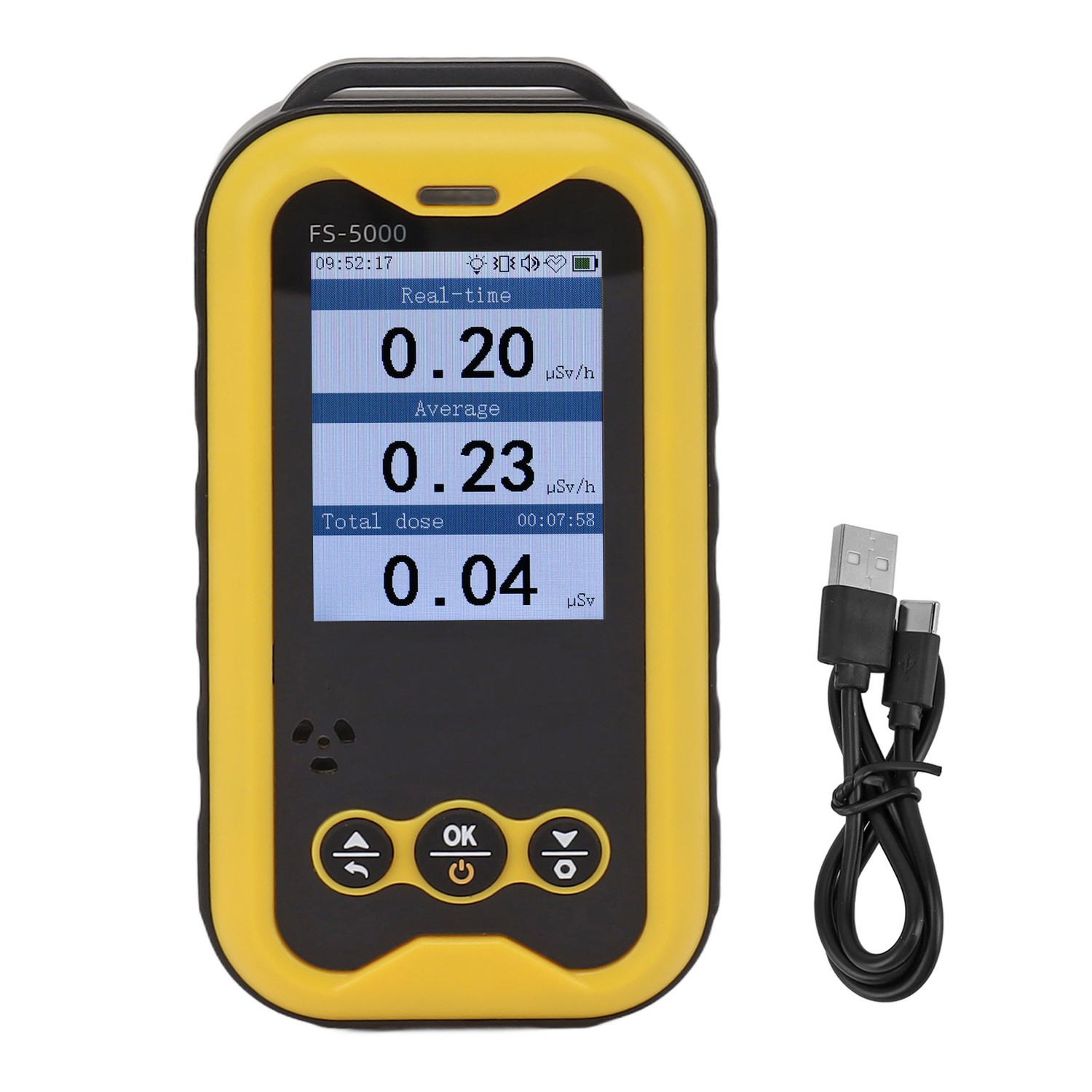 Portable Radiation Monitor 0.01μSv/h‑50msv/h 1800mAh 2.4 in TFT LCD ...