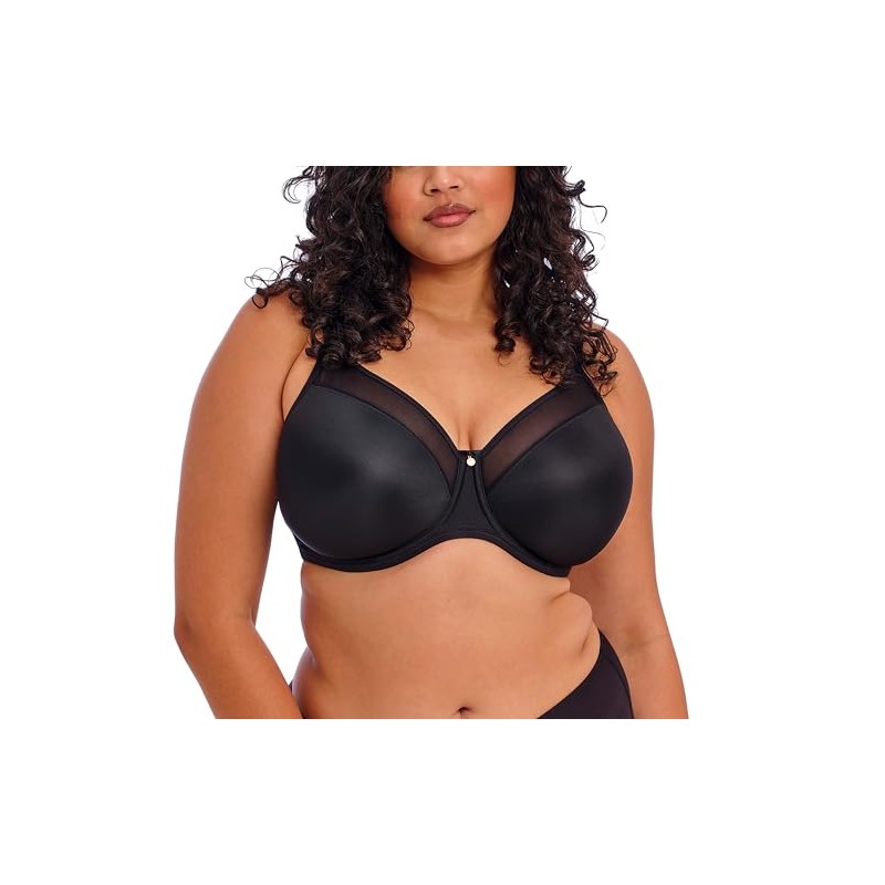 ELOMI Women's Smooth Underwire Moulded Bra, black