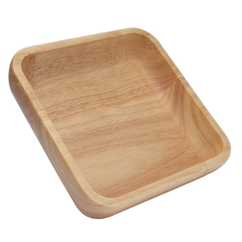 Wood Salad Bowl Square Thicked Simple Food Rice Salad Bowl